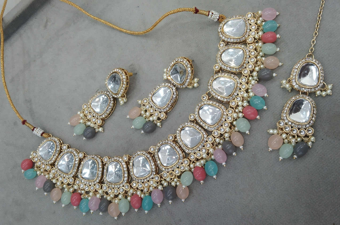 Devine Multicolor Kundan Indian Jewellery Set