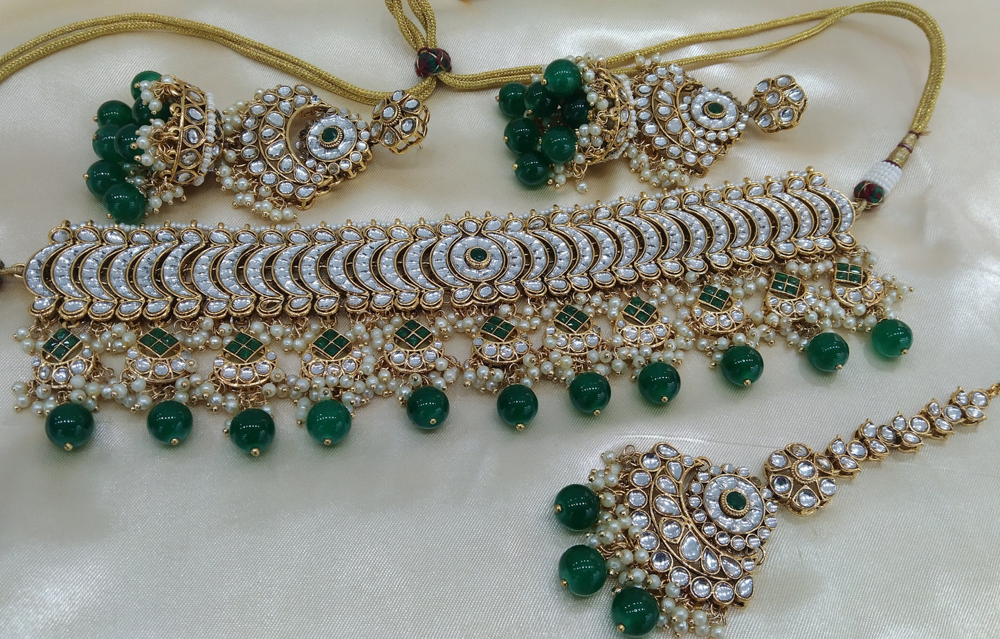 Diksika Green kundan Indian Jewellery Set
