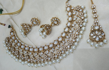 Garry White kundan Indian Necklace Jewellery Set