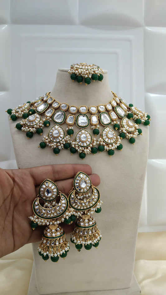 Harry Green kundan Indian Necklace Jewellery Set