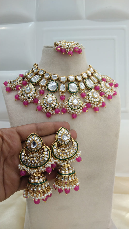 Harry Rani kundan Indian Necklace Jewellery Set