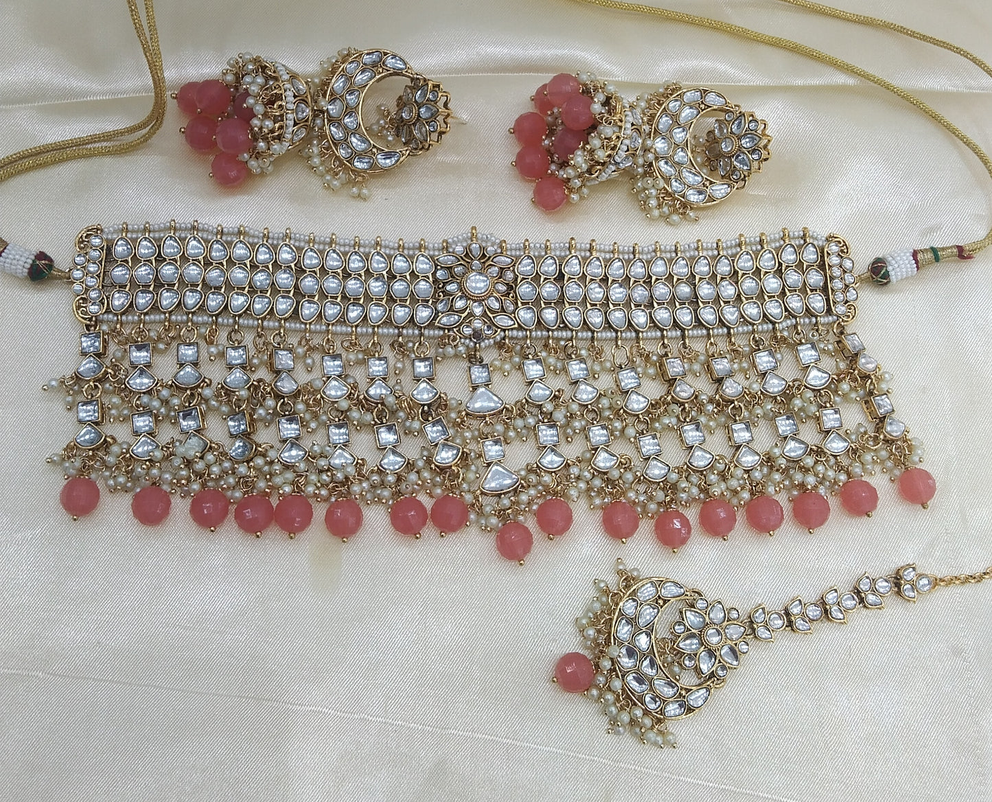 Kashmir Gajjri kundan Indian Choker Jewellery Set