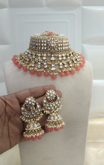 Kashmir Gajjri kundan Indian Choker Jewellery Set