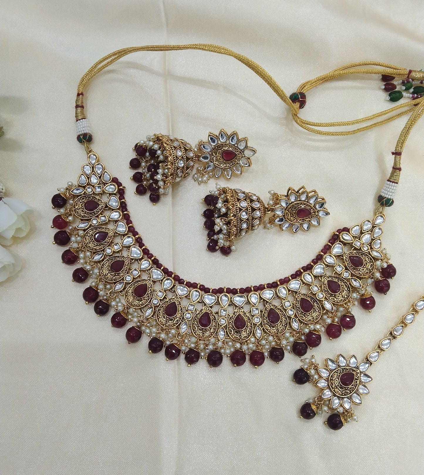 Green  Prestol Kundan Jewelry Set
