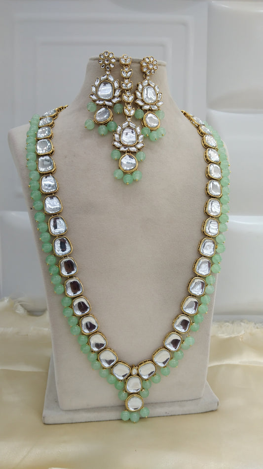 Peach Rani Haar Kundan Jewelry Set