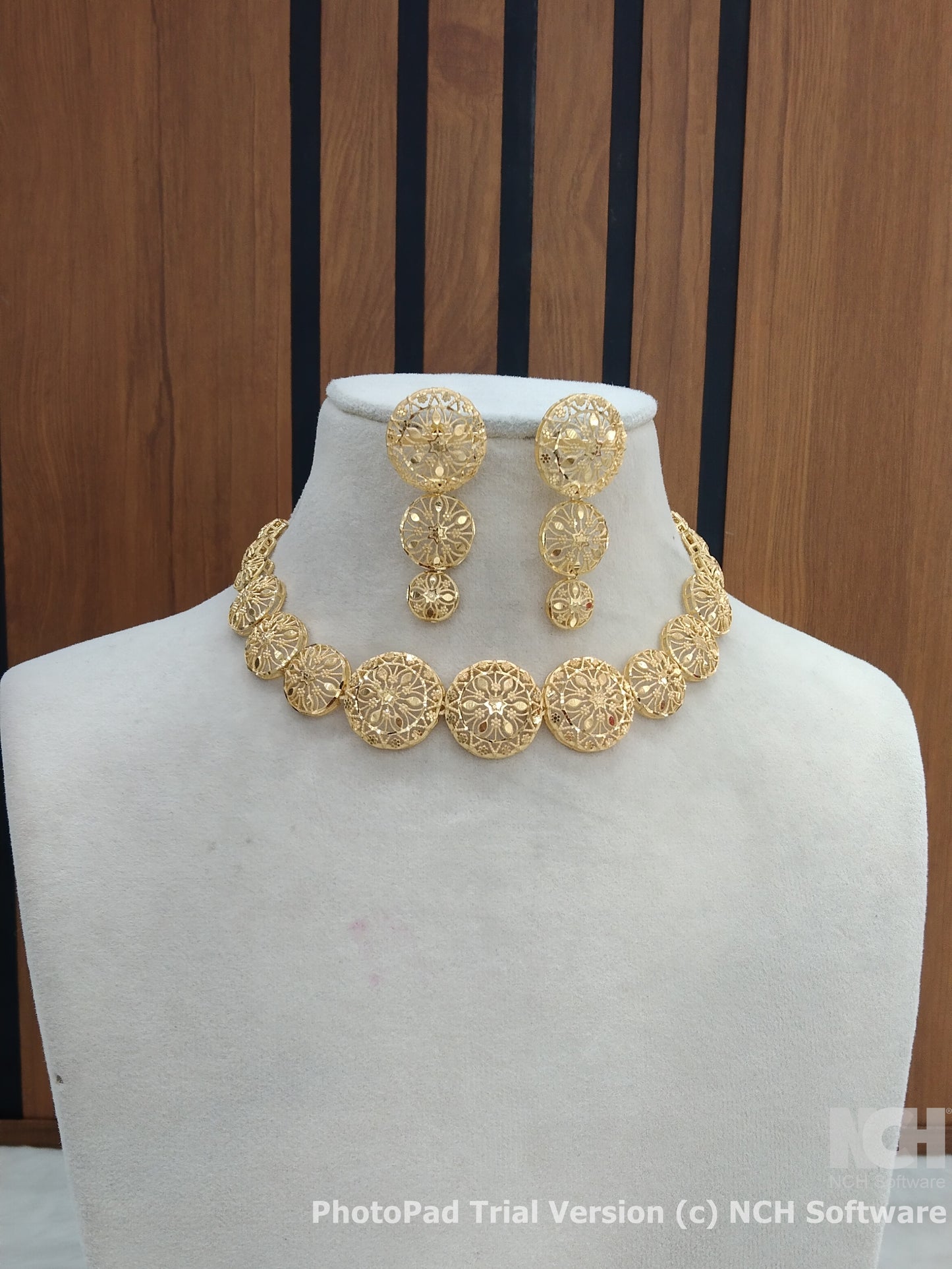 Indian Jewelry 1 gm Gold forming Jewelry Set