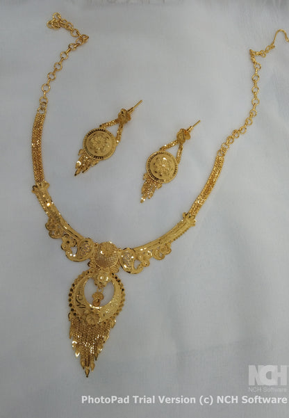Indian Jewelry 1 gm Gold forming Jewelry Set