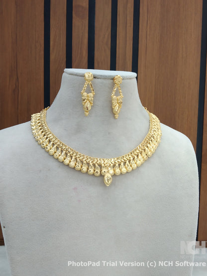 Indian Jewelry 1 gm Gold forming Jewelry Set