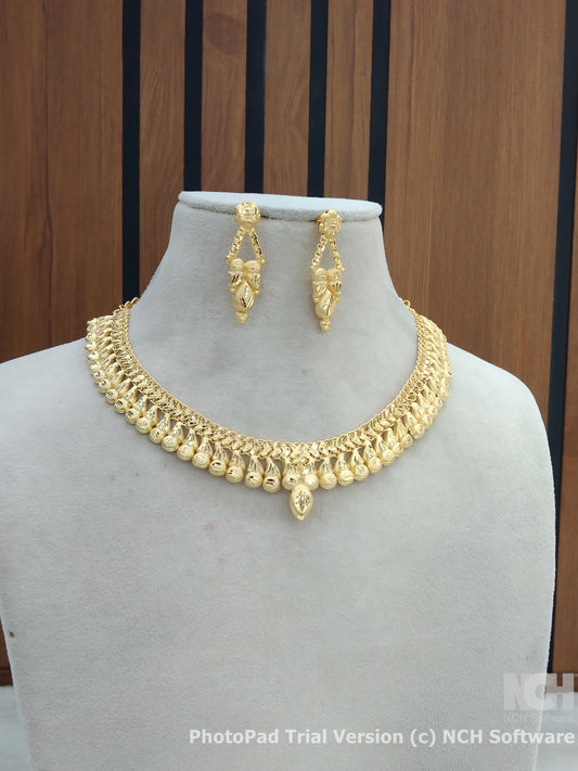 Indian Jewelry 1 gm Gold forming Jewelry Set
