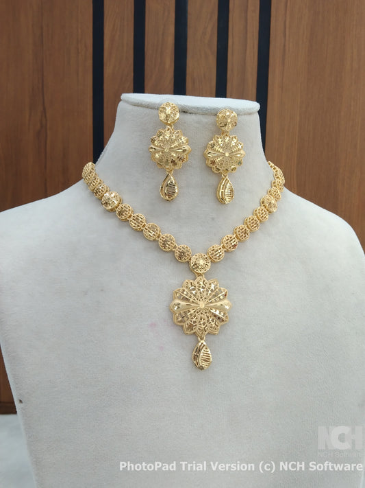 Indian Jewelry 1 gm Gold forming Jewelry Set