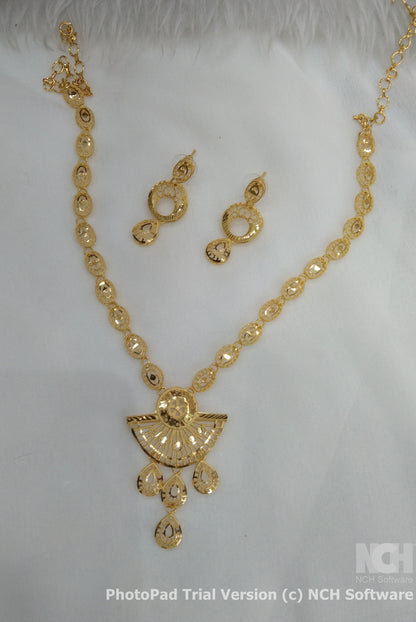 Indian Jewelry 1 gm Gold forming Jewelry Set