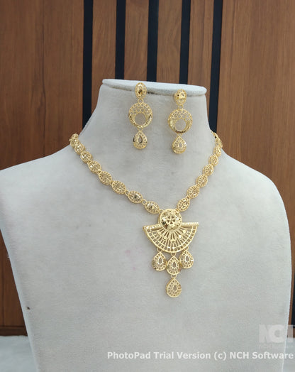 Indian Jewelry 1 gm Gold forming Jewelry Set
