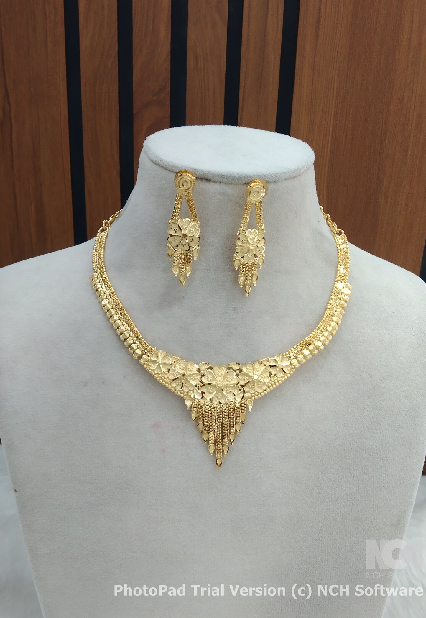 Indian Jewelry 1 gm Gold forming Jewelry Set