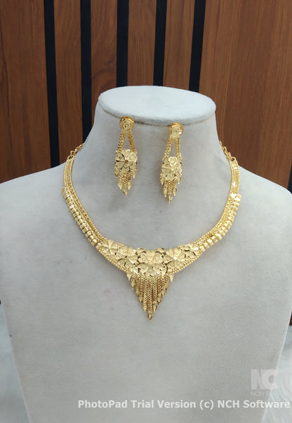 Indian Jewelry 1 gm Gold forming Jewelry Set