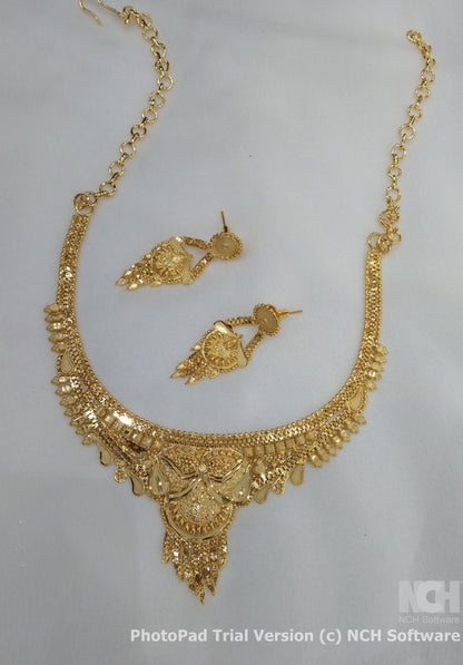 Indian Jewelry 1 gm Gold forming Jewelry Set