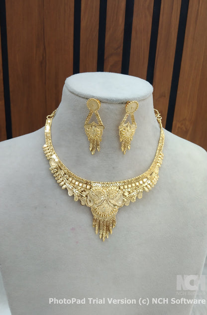 Indian Jewelry 1 gm Gold forming Jewelry Set