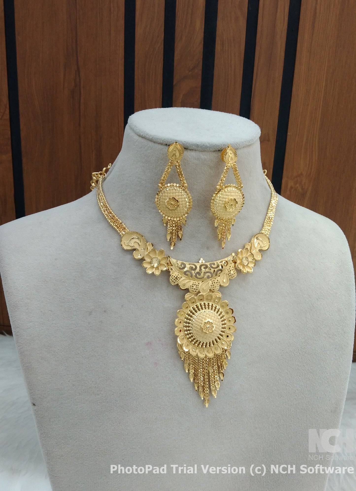 Indian Jewelry 1 gm Gold forming Jewelry Set
