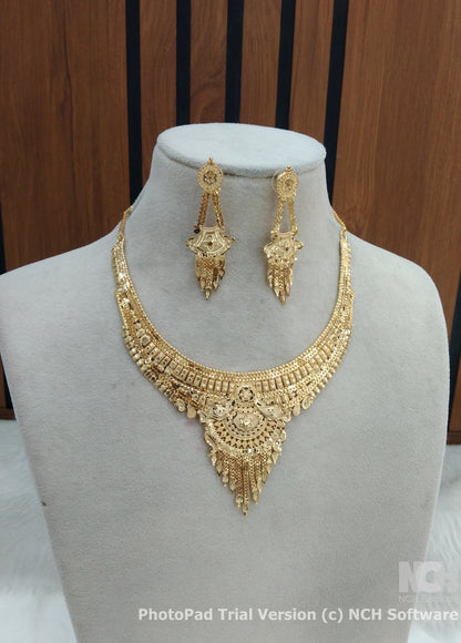 Indian Jewelry 1 gm Gold forming Jewelry Set