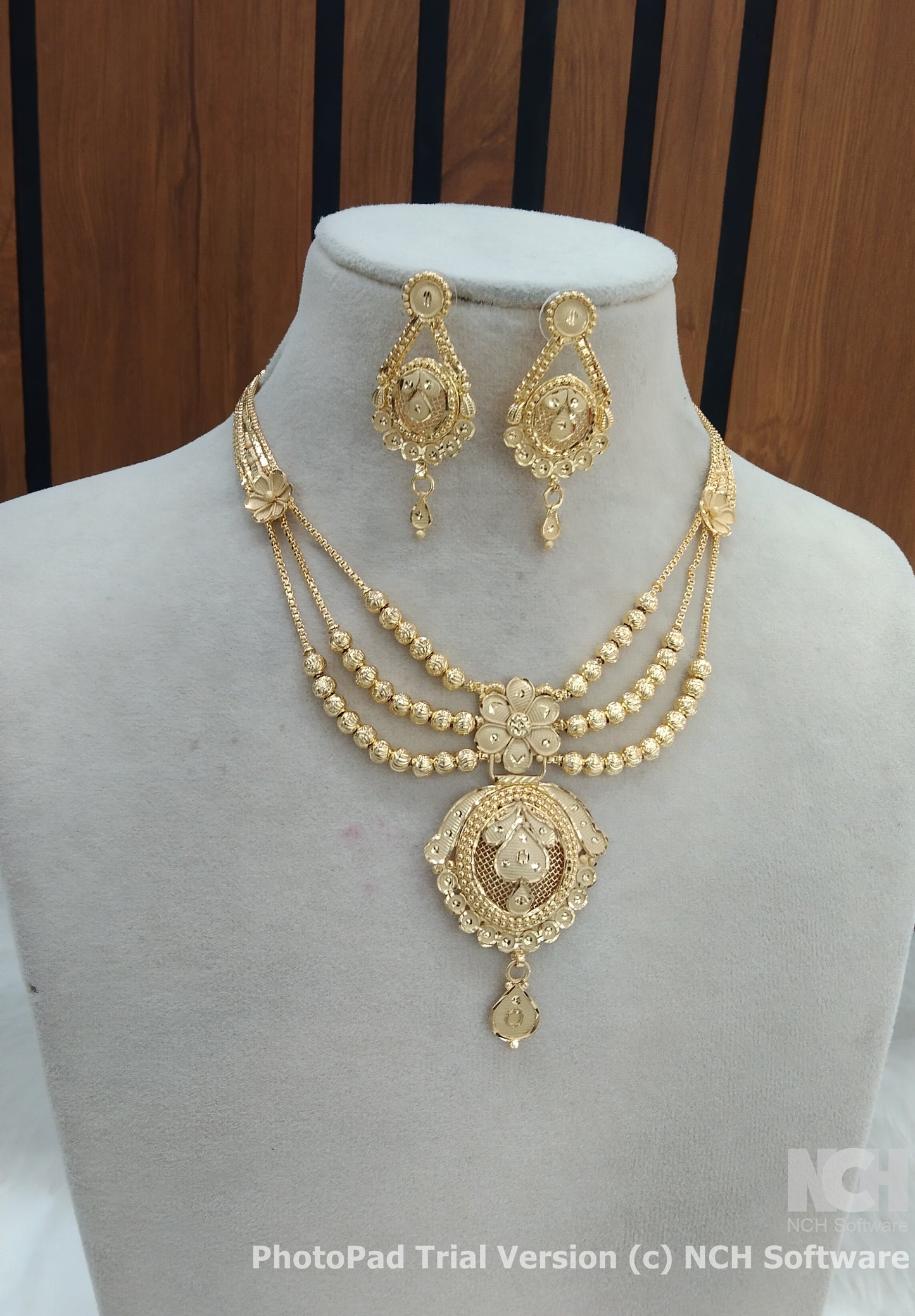 Indian Jewelry 1 gm Gold forming Jewelry Set