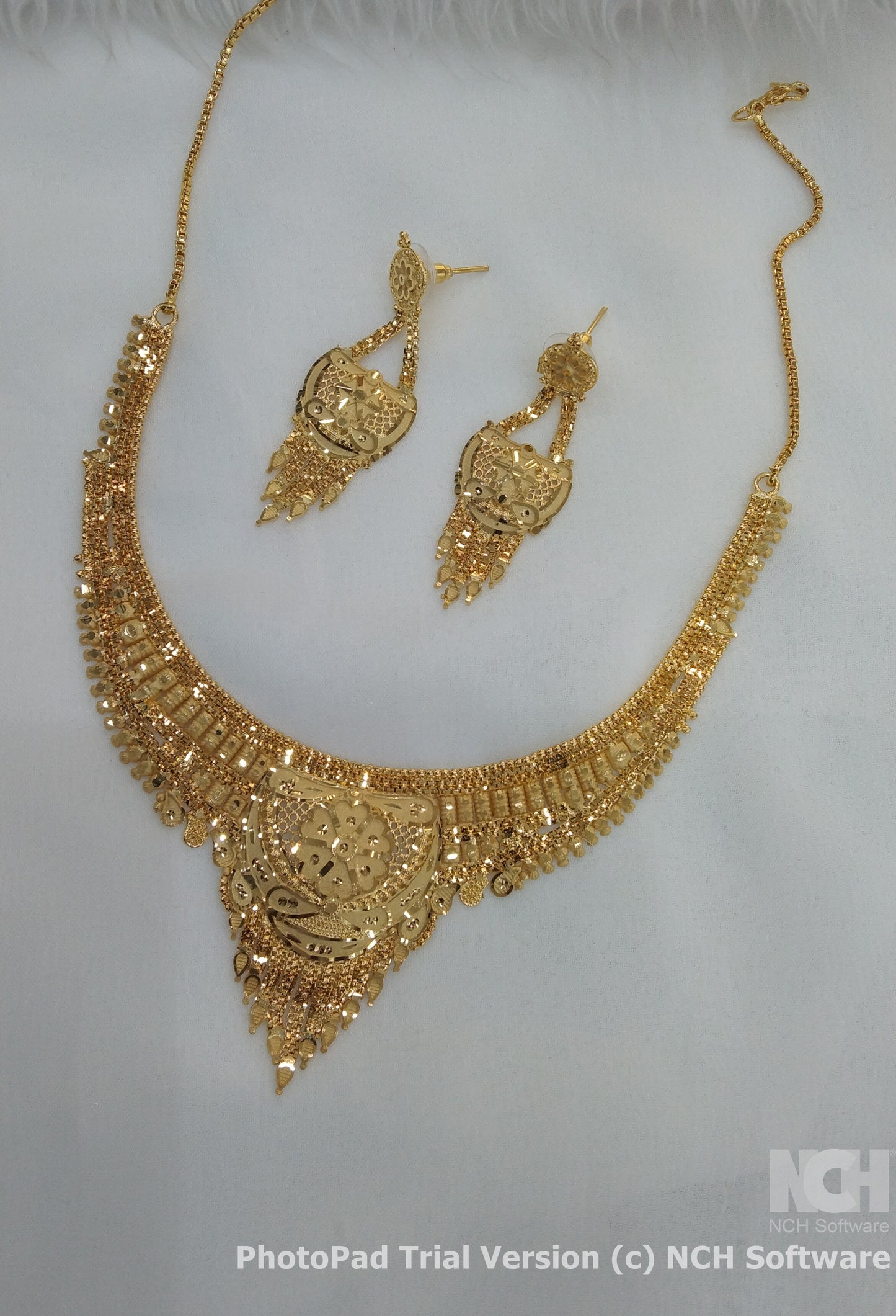 Indian Jewelry 1 gm Gold forming Jewelry Set
