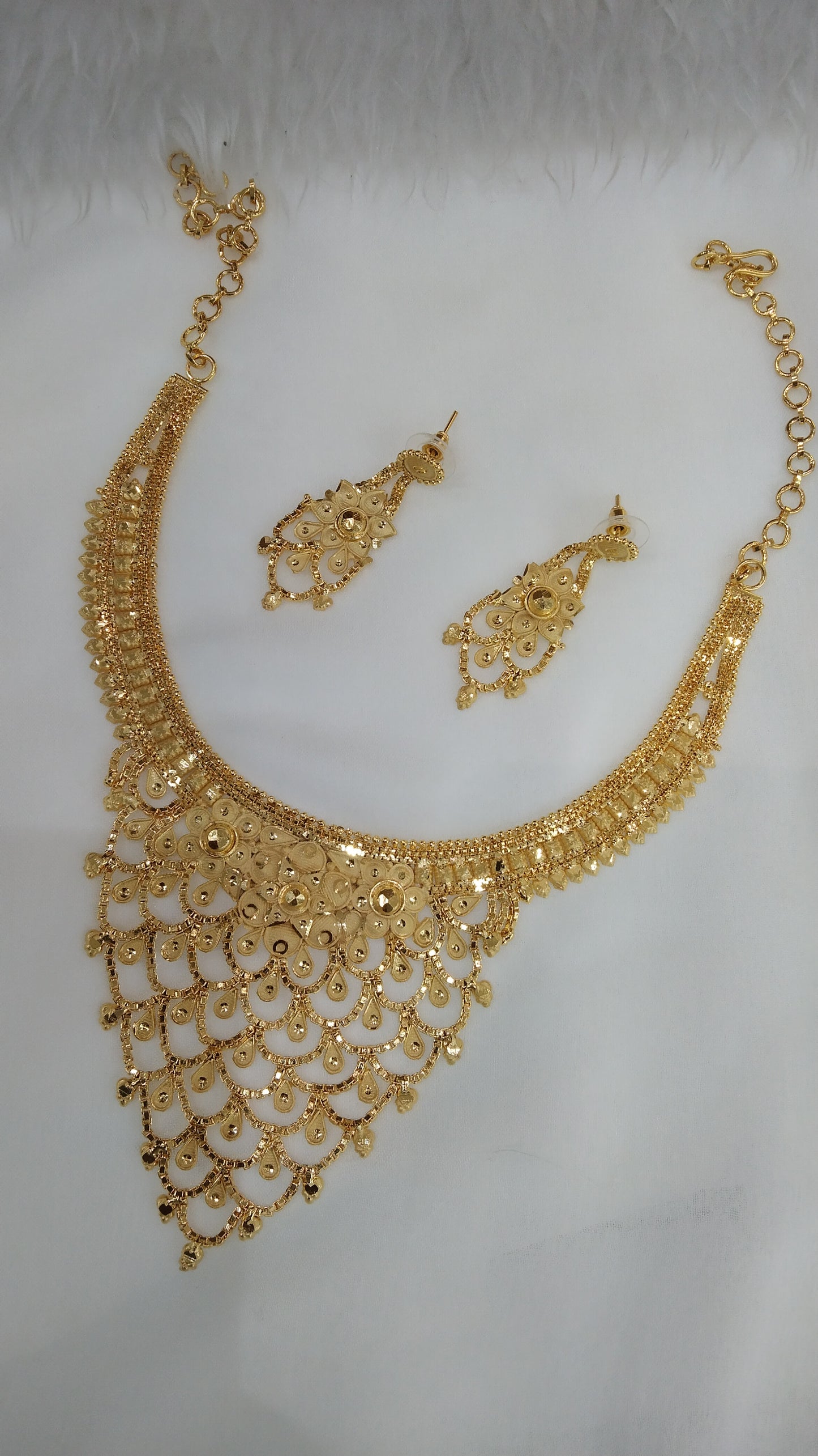 Indian Jewelry 1 gm Gold forming Jewelry Set