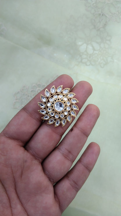 Kundan cocktail finger rings