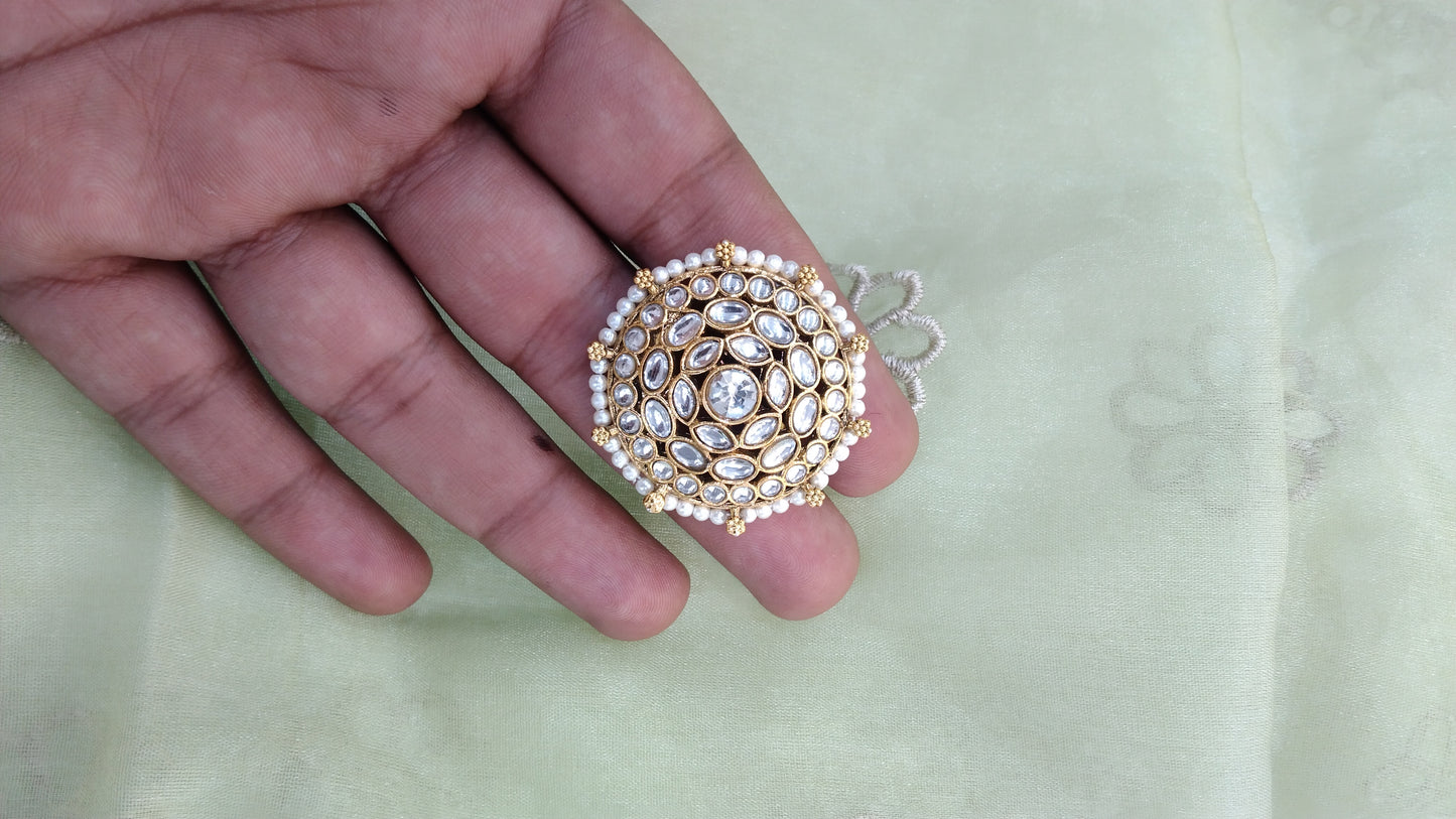 Kundan cocktail finger rings