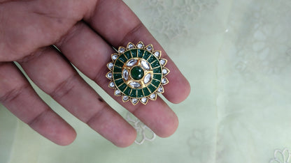 Kundan cocktail finger rings