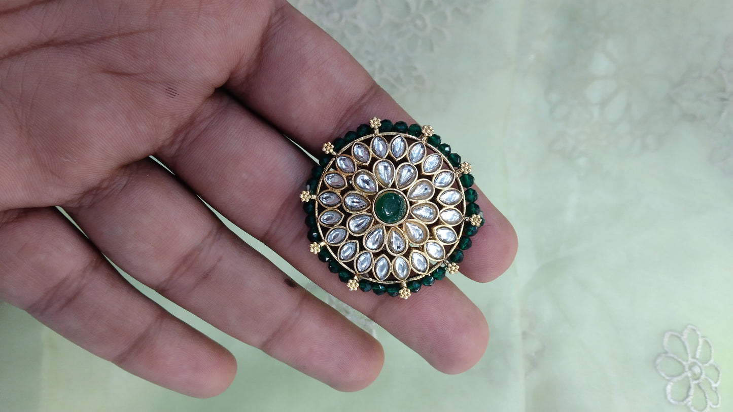 Kundan cocktail finger rings