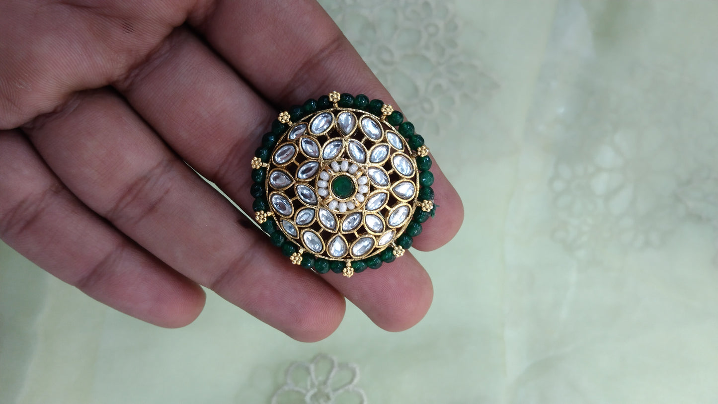 Kundan cocktail finger rings