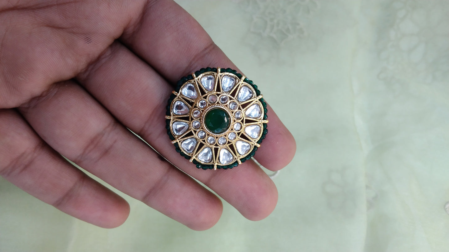Kundan cocktail finger rings
