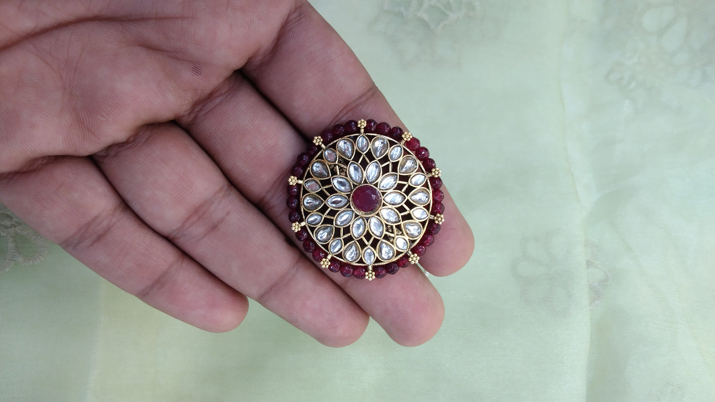 Kundan cocktail finger rings