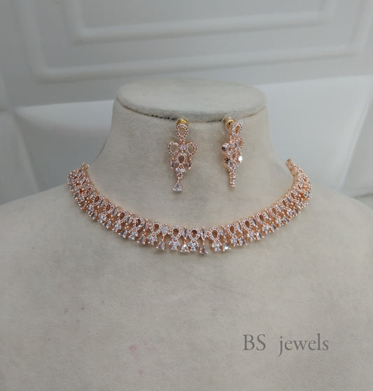 Rose Gold Ad Sia Necklace Set