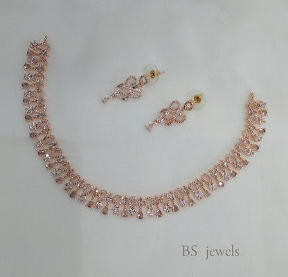 Rose gold Ad Laredo Necklace Set