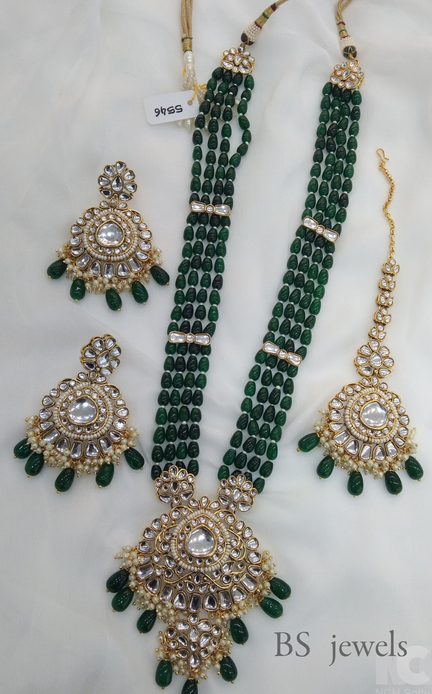 Rani Haar Green kundan Indian Jewelry Set
