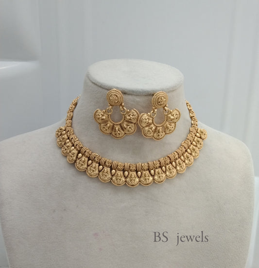 Polki Necklace Jewelry challa Set