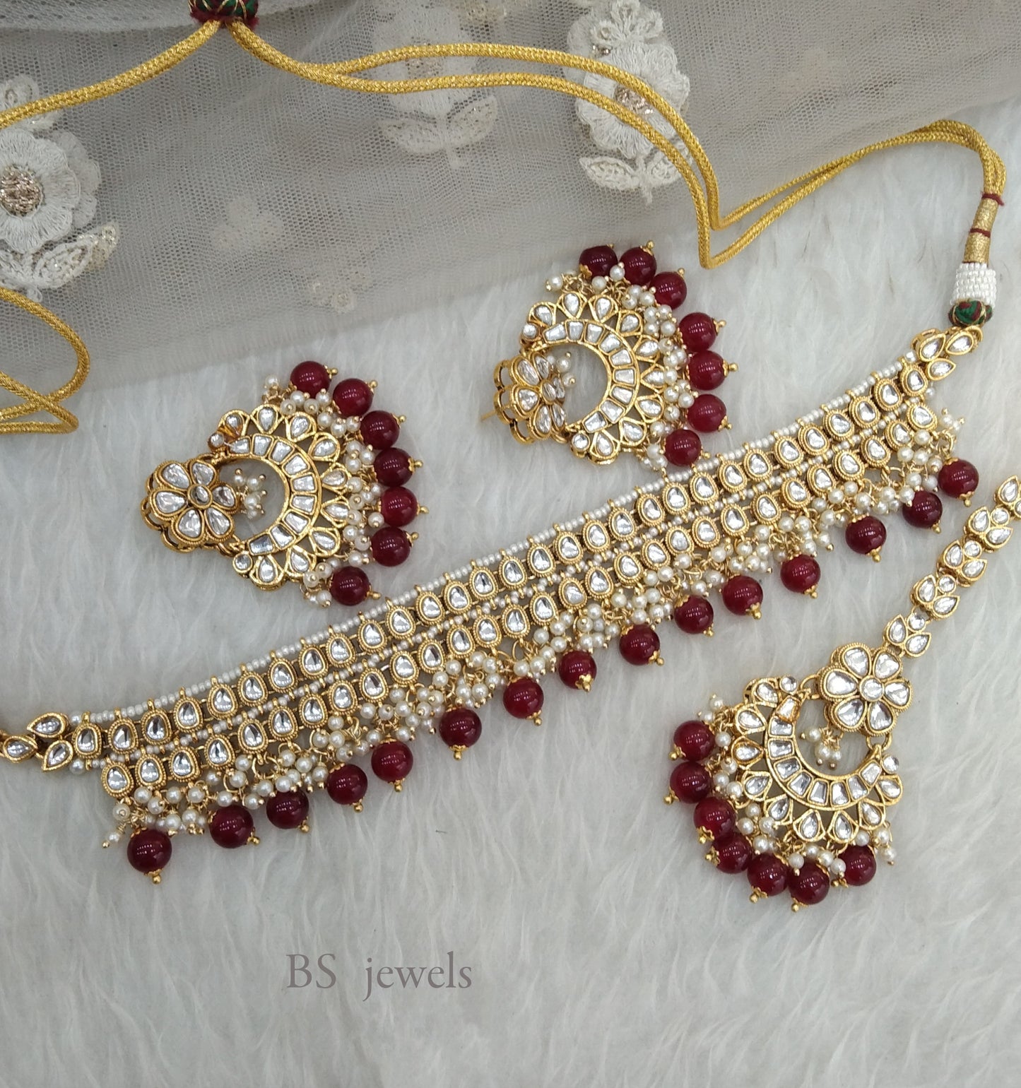 Ruby Kundan Jewelry  Siya Choker Set
