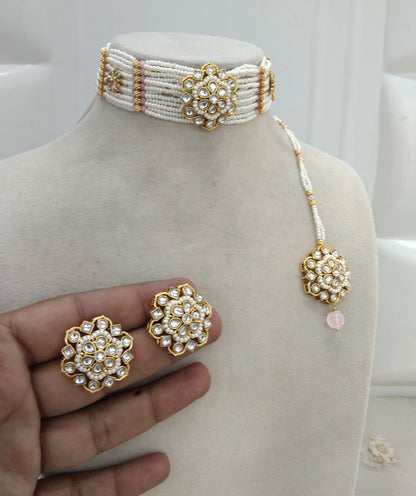 Kundan Choker Pink Jewelry Sandeep Set
