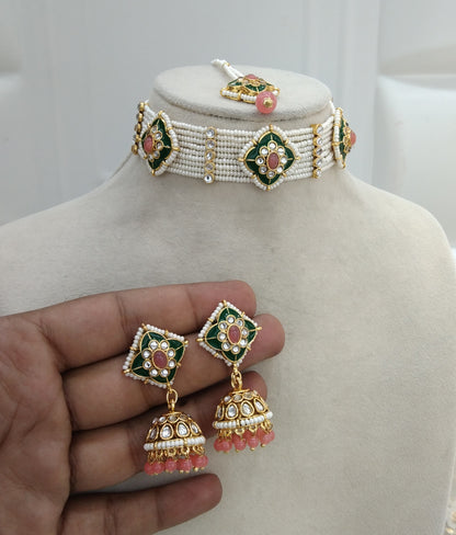 Kundan Choker Gaajri Jewelry sai Set