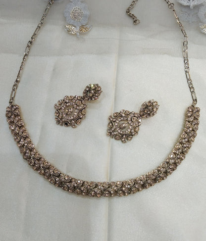 Antique gold necklace Set Indian jewellery Virat set