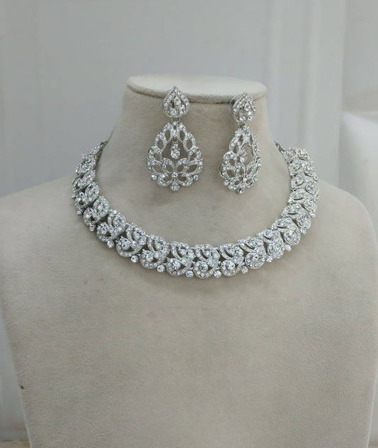 Silver necklace Set Indian jewellery Virat set