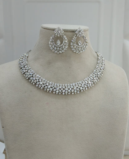 Silver necklace Set Indian jewellery Virat set