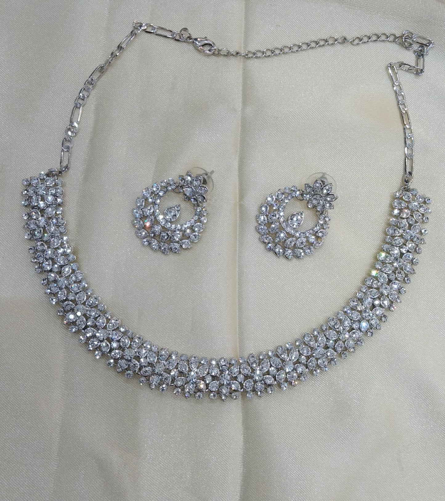 Silver necklace Set Indian jewellery Virat set