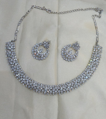 Silver necklace Set Indian jewellery Virat set