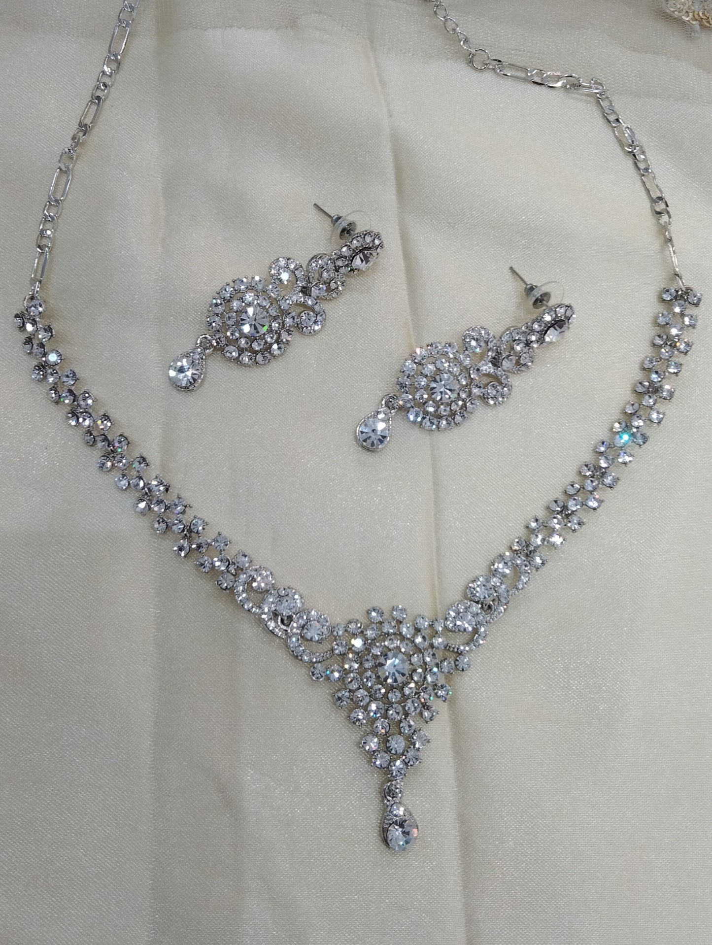 Silver necklace Set Indian jewellery Virat set
