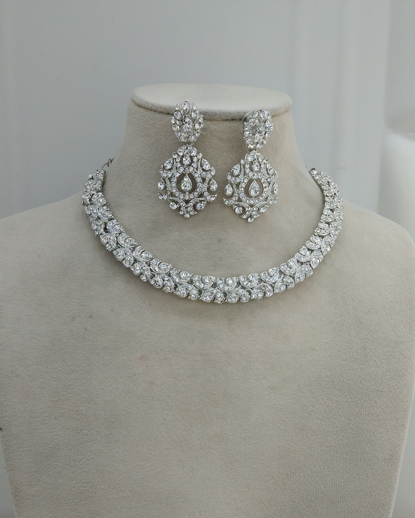 Silver necklace Set Indian jewellery Virat set