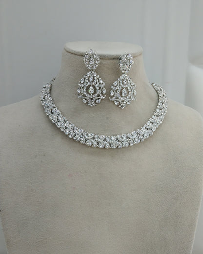 Silver necklace Set Indian jewellery Virat set