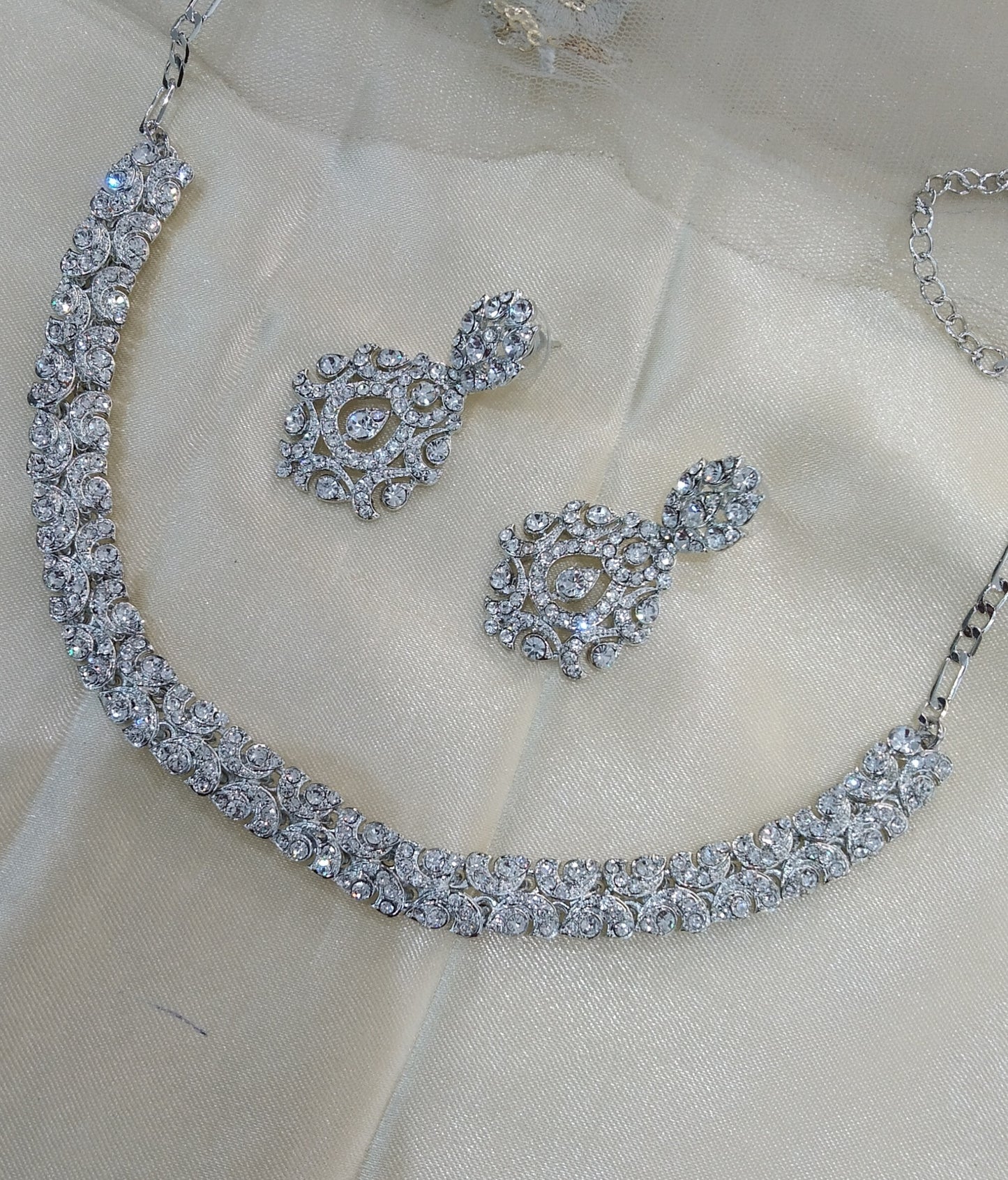 Silver necklace Set Indian jewellery Virat set