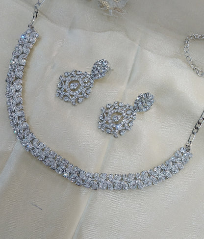 Silver necklace Set Indian jewellery Virat set