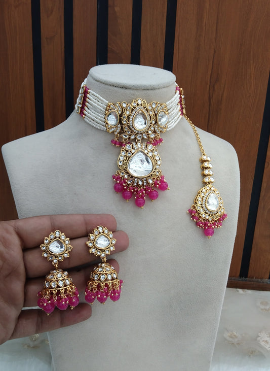 Gaajri Kundan Choker Jewellery Udvita Set